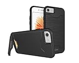 iPhone7 Case ,AoBoChi Extreme Protection Multifunction Kick -Stand Card Slot Wallet Slim Fit Dual Layer Protective case for iPhone7 4.7Inch (Black)