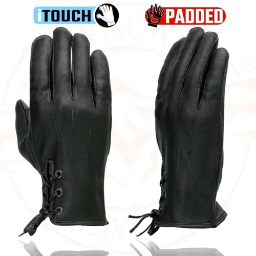 Image of Milwaukee Leather Women's Leather Lightweight Motorcycle Lined Driving Hand Gloves - X-Small
