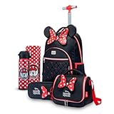 Kit Mochila Escolar Disney Lancheira Estojo Garrafa Minnie Mouse