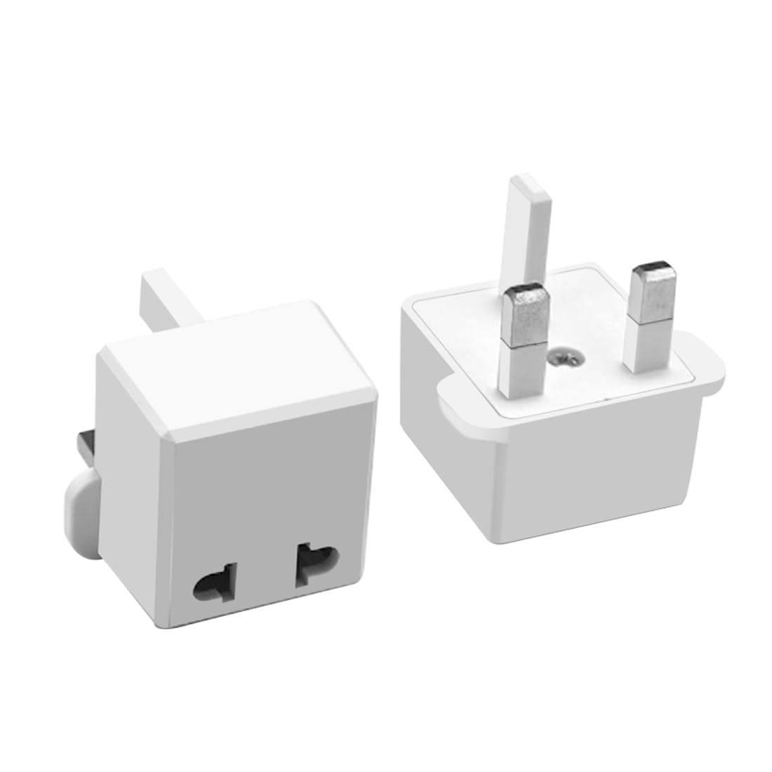 (White-5pcs) US/EU to UK Plugs Adapter EU to UK Plugs Power Converter Plugs 2 Pin Socket US to UK Travel Adapter,UK 3 pin Plug to 2 Hole for China/Japan/USA/Germany