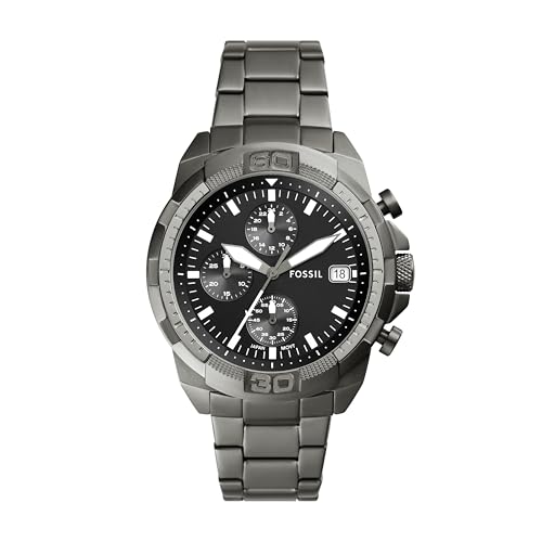 Image of Fossil Bronson Analog Black Dial Men's Watch-FS5852