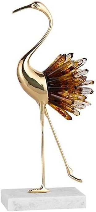 Sculpture Sculpture Appreciation Bust Resin Ornaments Crane Golden Bird Marble Animal Crafts Decoration