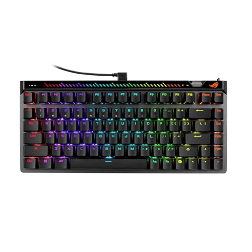 Image of ASUS ROG Falchion Ace 75 HE Wired Analog /Hall Effect Gaming Keyboard - 75% TKL, USB, Hot Swappable HFX V2 Magnetic Switch, Rapid Trigger, 8KHz Polling, ABS Keycap, Carry Case, Web-based Config - Black