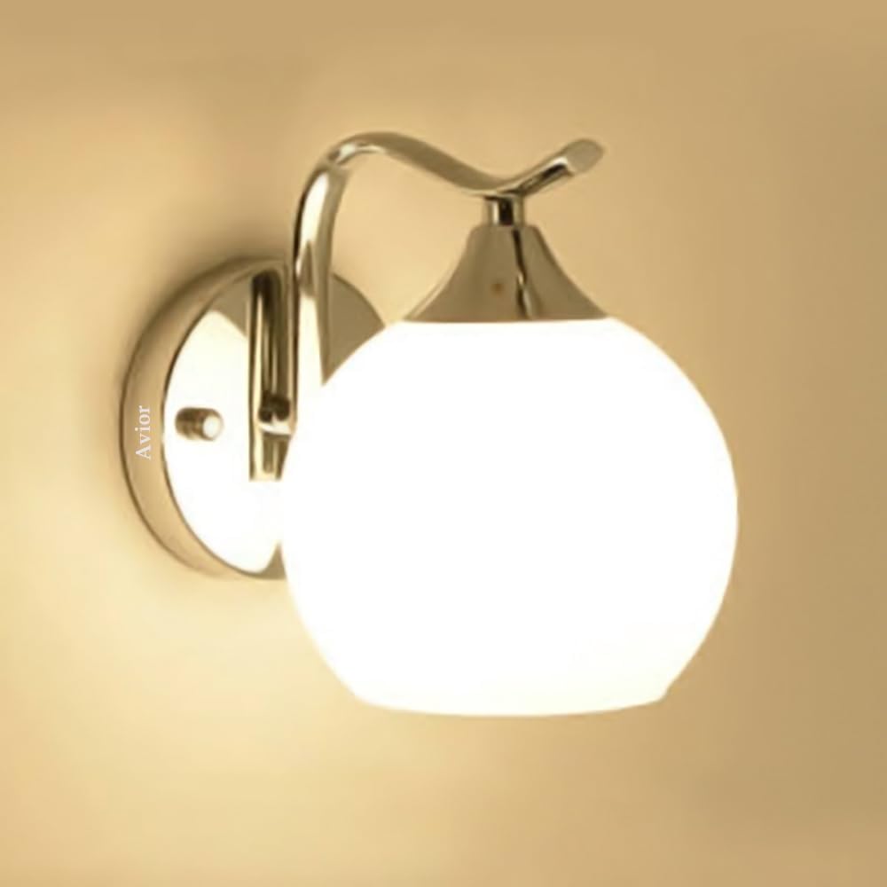 Silver Finish Home Decorative Wall Light, Wall Lamp Fixtures for Living Room, Kitchen & Balcony