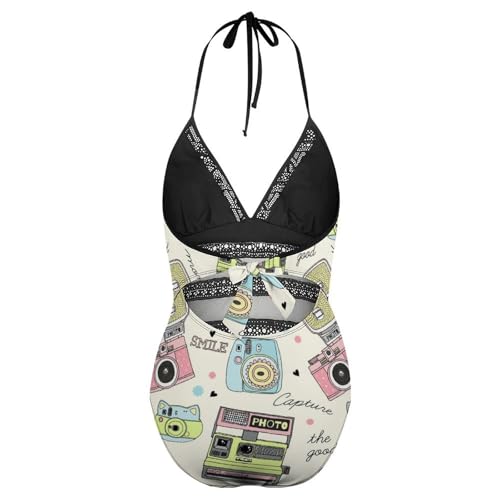 Bikini set une pièce avec effet monokini au tissu ultra doux