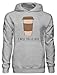 I Miss You A Latte Bella Grande Tazza di Caffè Pullover Hoodie Bnft, Grigio, XXL