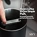 KIVY Vacuum Coffee Canister - Push Lid Preserves Aroma & Oil - Stainless Steel Airtight Container for Ground & Bean Storage - Removes Excess Air