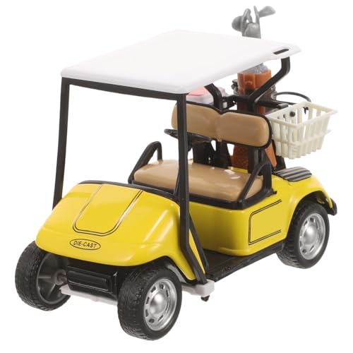 Milisten Gelber Miniatur Golfwagen Druckguss Modell
