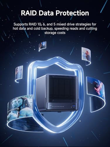 Image of MINISFORUM Desktop NAS N5 Network Attached Storage 5 Bay, AMD Ryzen 7 255 Processor(8C /16T),128GB SSD, DDR5 RAM, 1 * 10Gbe,1 * 5Gbe, 2*USB4(8K), 8K HDMI, OCuLink Port, 1xM.2 Slot, 2xU.2 /M.2 Slots