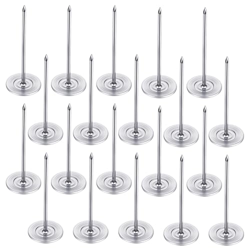 20PCS Long Thumb Tacks 18mm X 50mm Extra Large Push Pins Flat Head Furniture Nails for Sofa Headboard Decorative Silver 0.7 X 2 Inch
