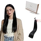 Hetto U Tip Hair Extensions Human Hair Black Ktip Human Hair Extensions Jet Black Utip Hair Extension Silky Straight Invisible 18 Inch 50g 50s