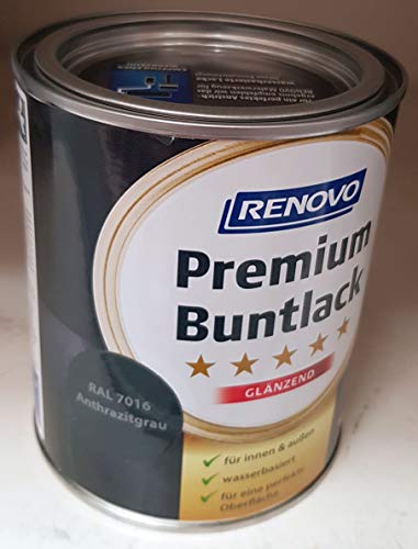 125 ml RENOVO Premium Buntlack glaenzend, 7016 anthrazitgrau