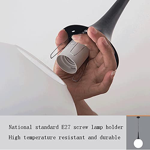 Lampe à suspension en verre blanc laiteux E27 de style moderne pour comptoir