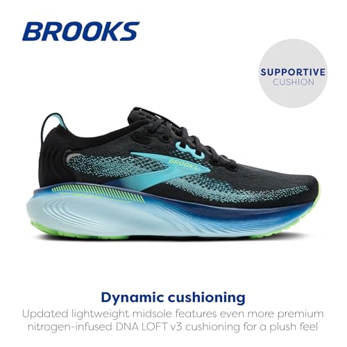 Brooks Brooks Men’s Adrenaline GTS 25 Supportive Running & Walking Shoe - Black/Ipanema/Mint - 10.5 Medium