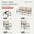 MIXPATIO Patio Furniture Set 7 pcs, Outdoor Patio Furniture, 3-Seat Sofa, 2 Single Chairs, 2 Swivel Chairs, 2 Ottomans and 5.75" Extra Thick Cushion, Patio Conversation Set for Backyard Deck,Beige