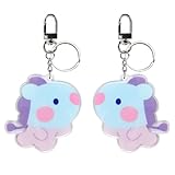 Hamee BT21 minini Big Acrylic Keychain – Character Bag Charms Keyring Key Holder for Purse, Backpack, Keys – MANG