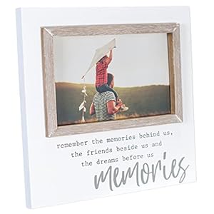 Malden International Designs 4×6 Memories Expressions Rustic Whitewash Picture Frame