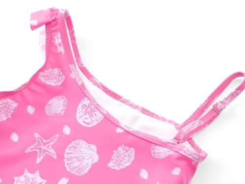 Image of Girls One Piece Swimsuits Adjustable Double Strap for Kids Palm Tree Print Toddler Bathing Suit Size 2T-10