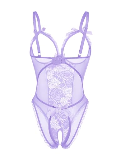 Image of Avidlove Women One Piece Lingerie Sexy Lace Babydoll Mini Bodysuit