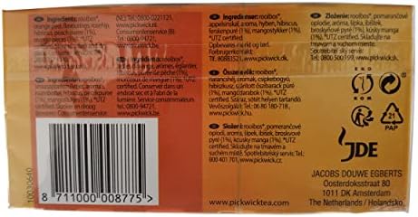 Pickwick Tee Rooibos Tee with Mango & Peach, 20 Tea Bags