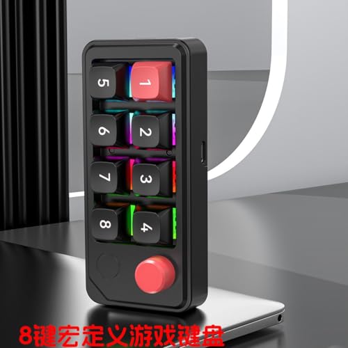 Clavier mécanique programmable macros 8 touches pavé numérique compact pour ordinateur portable - 7
