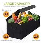MIU COLOR Trunk Organizer for Car, 72L Collapsible Car Storage, Black - Image 6