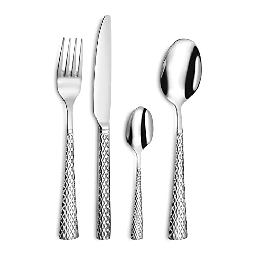 Amefa 2600X0Af20C40 Quadrille - Servizio Di Posate Da 24 Pezzi, Confezione Da 6 Persone