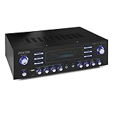 Heimkino in bester Surround-Soundqualität. Dafür bietet der Fenton AV-340BT HiFi-Verstärker nicht nur vielfältige Anschlussmöglichkeiten, sondern auch die nötige Leistung mit 2 x 180 Watt RMS (an 8 Ohm) bzw. 510 Watt Gesamt-Ausgangsleistung an seinen Ausgängen. Dank seiner beiden frontseitigen Mikrofon-Eingängen leistet er auch beste Dienste bei Heim-Karaoke-Parties.