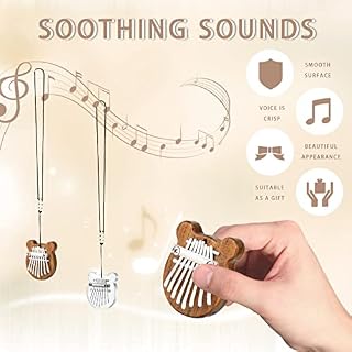 Lot de 2 mini piano à pouce Kalimba 8 touches, piano portable en bois massif Mbira pour enfants et adultes, cadeau… - Les Beatles, Paul McCartney, John Lennon, RIngo Starr, George Harrison Lot de 2 mini piano à pouce Kalimba 8 touches, piano portable en bois massif Mbira pour enfants et adultes, cadeau… – Image 6