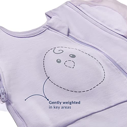 Nested Bean Zen One™ - Gently Weighted Swaddle For Babies 0-3M (7-13 Lbs) | Adapts For Arms In/Out | Prevents Startles | Aid Self-Soothing | 2-Way Zipper | Machine Washable | Tog 1.0 #TOP3