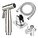 DXLing Handheld Bidet Spruzzatore Acciaio Inossidabile Spruzzatore Spruzzatore portatile per bidet Kit Bidet Spruzzatore Set con Supporto e Valvola G1/2 "T per Bambino Pannolino Spruzzatore
