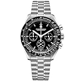 Pagani Design 1701 V3 Moon - Montre-bracelet chronographe de sport à quartz pour homme - Mouvement japonais VK63 - En acier inoxydable - Étanche