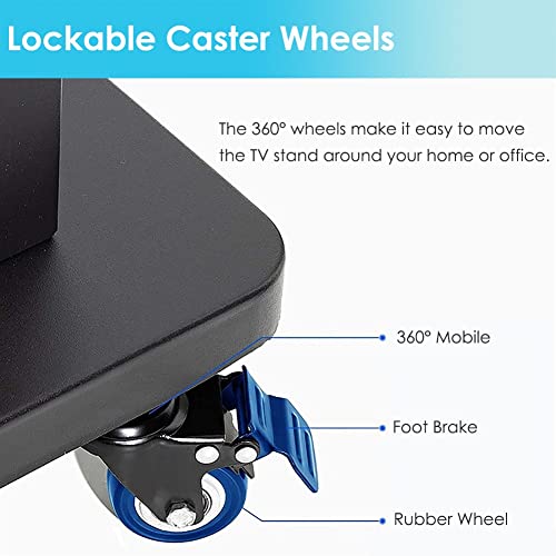 Soporte Universal para TV de 32-75 pulgadas con ruedas y estante miniatura 4