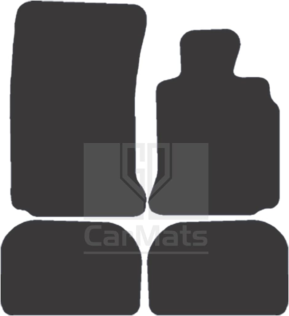 GCM - Car Floor Mats for BMW 7 Series E65 2002-2007 Full Coverage Floor Protection - Anti Slip & Fit Car Mat with Clips Easy to Clean Car Carpet for All-Weather- Black Edging, Carpet