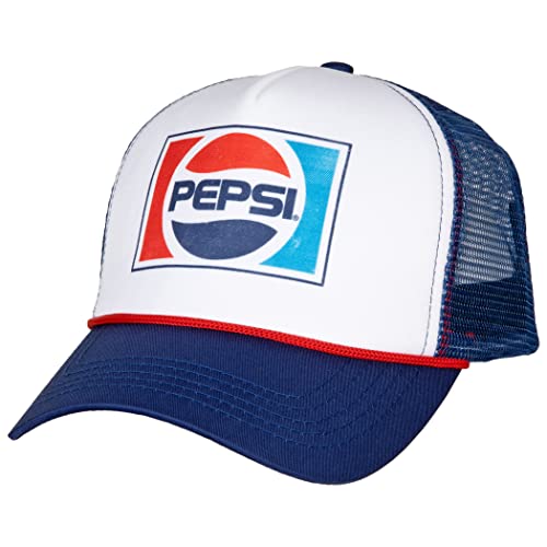 Pepsi Classic Logo Adjustable Trucker Hat Blue