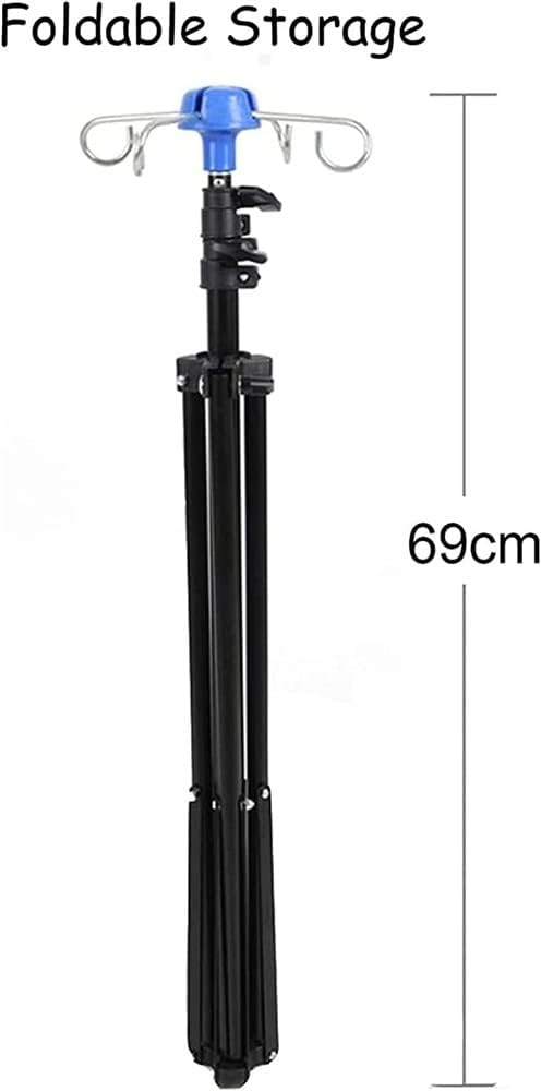 QSCVDEA Medical Fluid Administration Collection IV Pole, IV Pole with 3 Leg 4 Hooks- 27” to 83” Inches, Aluminum Alloy IV Stand, Portable IV Pole Adjustable Height : Industrial & Scientific
