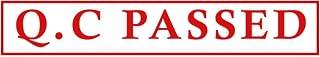 Printtoo Q.C Passed Self Inking Rubber Stamp Pre-Inked Office Stamp- Home Office Business Stationery, Red- 42 x 9 mm