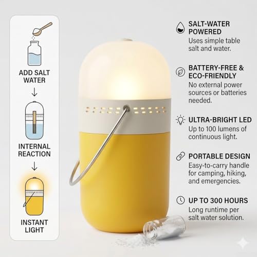 Lampe de camping portable eau salée éclairage d'urgence - 2