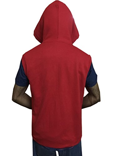 Peter Sleeveless Red Hoodie3
