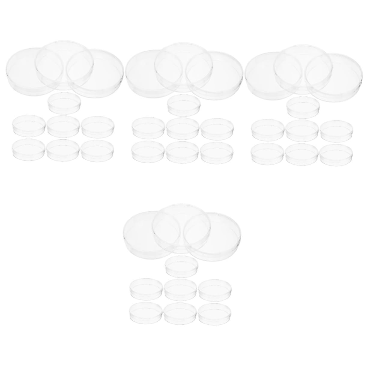 Gatuida 40 Piezas plato de cultivo placas de petri de laboratorio de reacción placas petri placas de petri redondas suministro de laboratorio de ciencias de cultivo de tejidos
