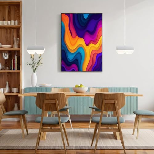Cuadros decorativos de pared abstractos para renovar el comedor y dar vida al pasillo 4