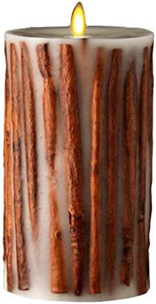 Raz Imports 3.5"X7" Moving Flame Cinnamon Stick Candle - Flameless Lighting Accent and Decorative Battery Operated Flickering Light Source with Timer - Fake Candles for Living Room, Patio and Bedroom image 2