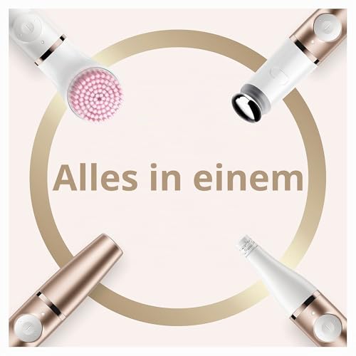 Braun Gesichtsepilierer Damen FaceSpa Pro, Beauty Set, SE921, Bronze – Ansicht 6