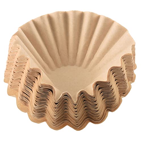 Lizusidtsy 100 Pcs 1-4 Cup Basket Coffee Filters Basket Filters Disposable Paper Coffee Filters for Home Office Use Brown