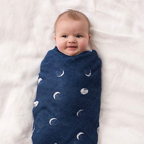 Image of aden + anais Silky Soft Swaddle Blanket, Ideal Newborn & Infant Swaddling Set, 3 Pack, Stargaze