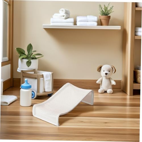Siège de bain bébé haut de gamme Mipcase en acier carbone durable et textile blanc épuré