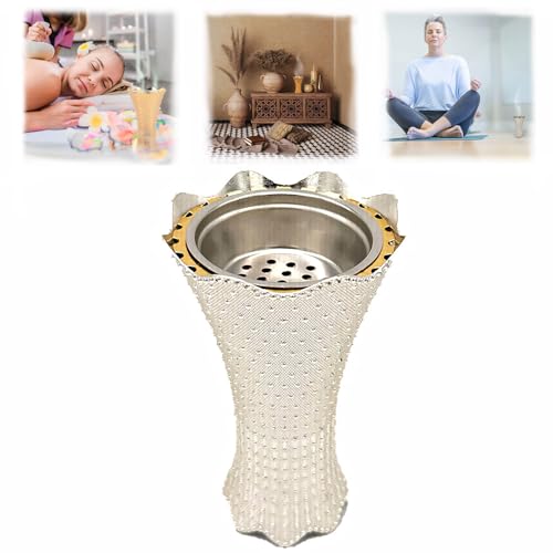 Corobili Bakhoor Bruciatore, Home Decor,Bruciatore Bakhoor,Bruciatore Incenso Bakhoor,Bruciatore Incenso Carboncino,Bruciatore per Bakhoor (Silver)