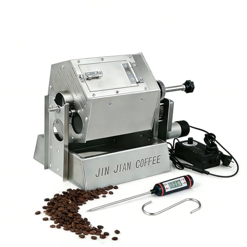 Tostatrice Professionale Di Chicchi Di Caffè, Tostatrice Elettrica A Tamburo Da 3,4l Con Termometro, Tostatrice A Gas Per Chicchi Di Caffè Per Uso Domestico E Caffetteria