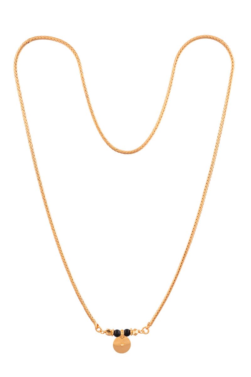 Mangalsutra With Gope Chain 30" Length Tanmaniya One Gram Gold For Womens-image-20