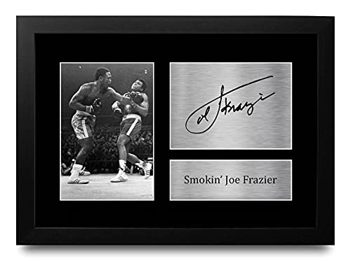 Joe Frazier photo autographe encadré A4 HWC Trading FR pour fan de boxe